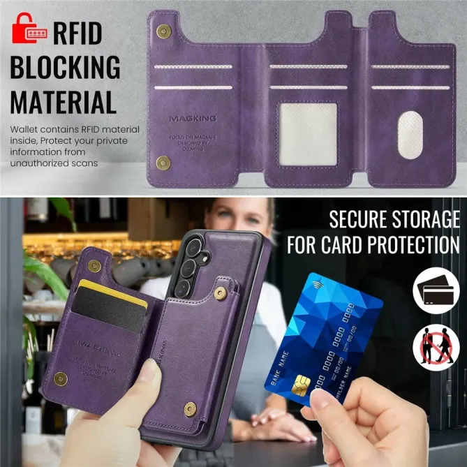 Coque Samsung Galaxy S25 FE Portefeuille Détachable MagSafe