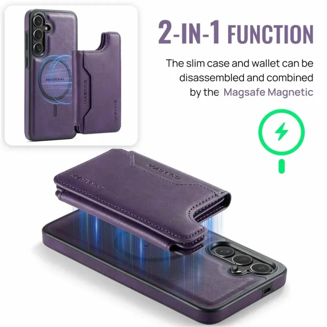 Coque Samsung Galaxy S25 FE Portefeuille Détachable MagSafe