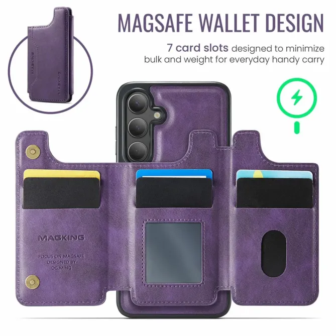 Coque Samsung Galaxy S25 FE Portefeuille Détachable MagSafe