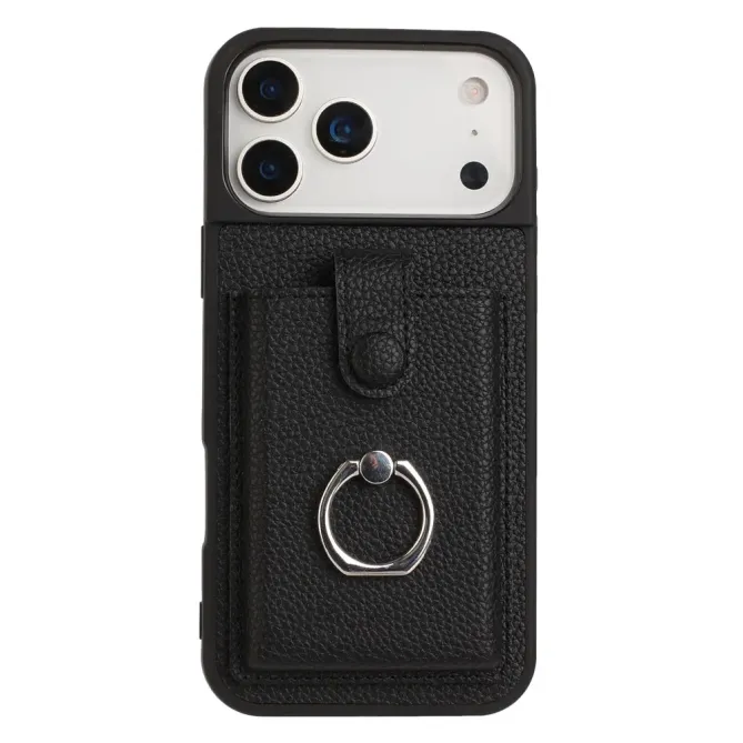 Coque iPhone 17 Pro Max Porte-cartes Extractible et Anneau