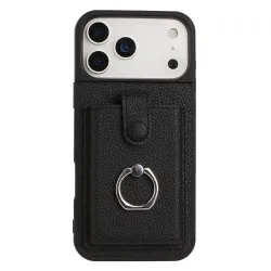 Coque iPhone 17 Pro Max Porte-cartes Extractible et Anneau