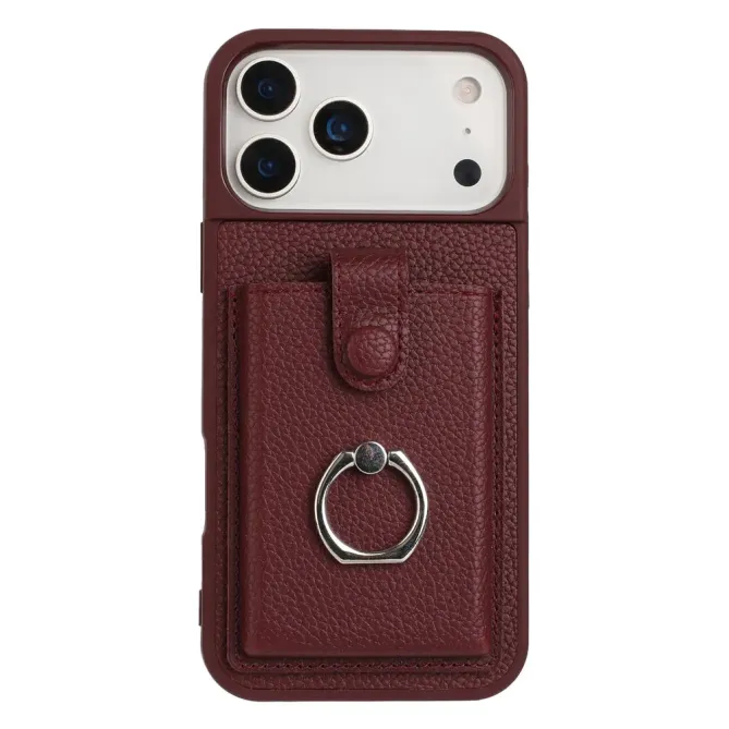 Coque iPhone 17 Pro Max Porte-cartes Extractible et Anneau