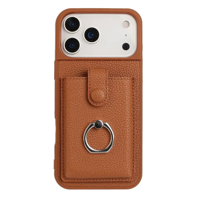 Coque iPhone 17 Pro Max Porte-cartes Extractible et Anneau