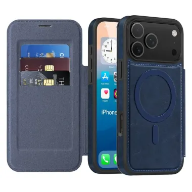 Housse iPhone 17 Pro Max Effet Cuir | SIGNATURE Bleu marine - photo 32