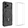 Coque iPhone 17 Pro Max Antichoc avec Support et 2 Verres Trempés
