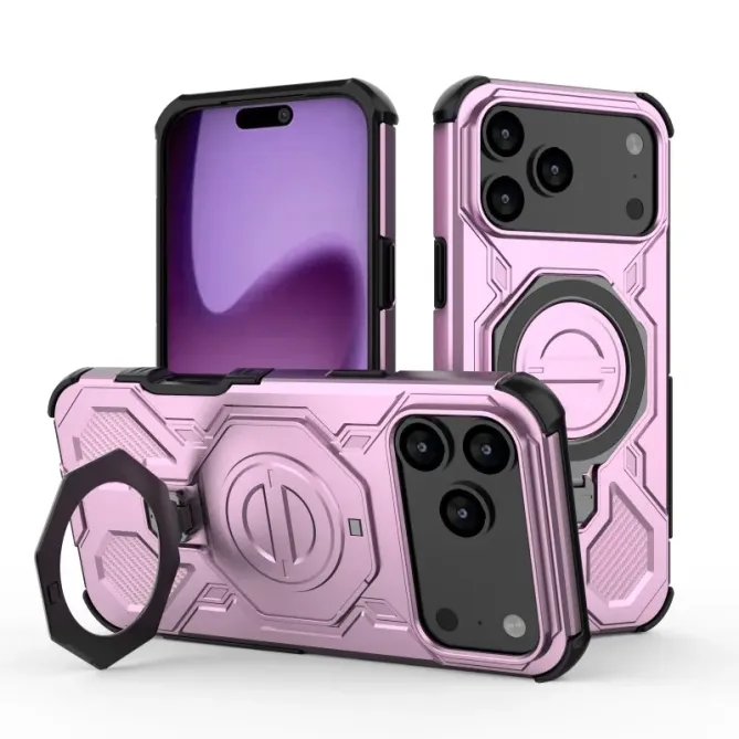 Coque iPhone 17 Pro Max Antichoc avec Support et 2 Verres Trempés