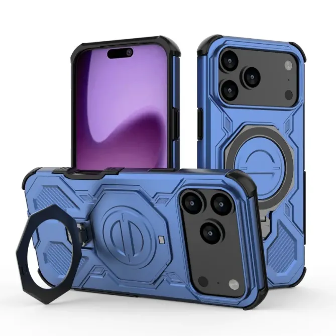 Coque iPhone 17 Pro Max Antichoc avec Support et 2 Verres Trempés