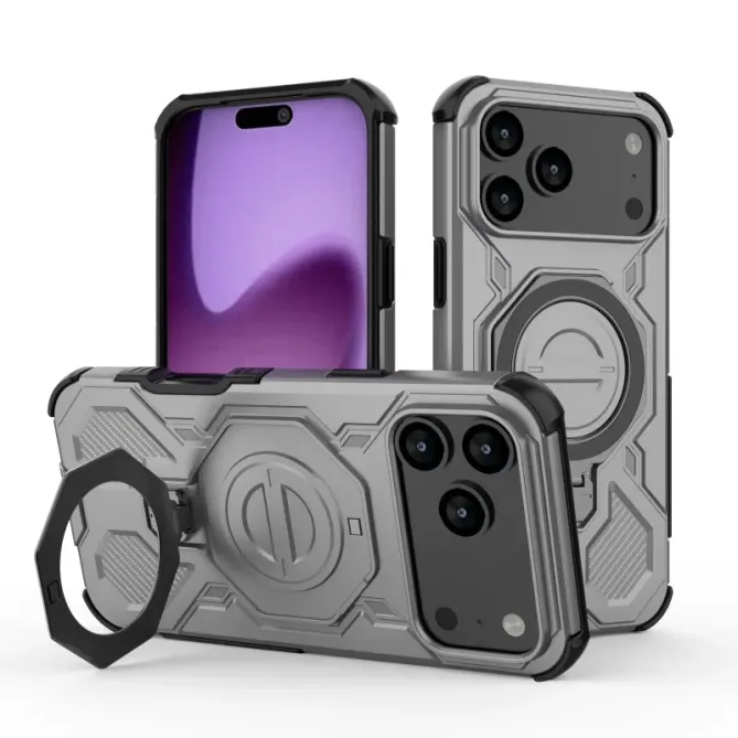 Coque iPhone 17 Pro Max Antichoc avec Support et 2 Verres Trempés