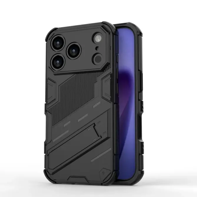 Coque iPhone 17 Pro Max Antichoc avec Support et 2 Verres Trempés