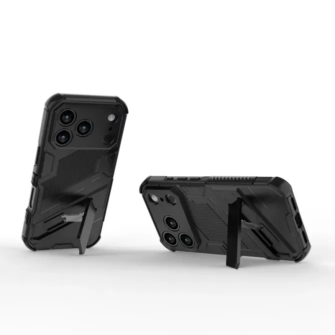 Coque iPhone 17 Pro Max Antichoc avec Support et 2 Verres Trempés