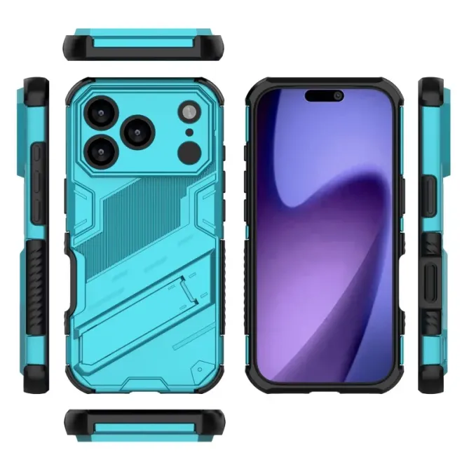 Coque iPhone 17 Pro Max Antichoc avec Support et 2 Verres Trempés