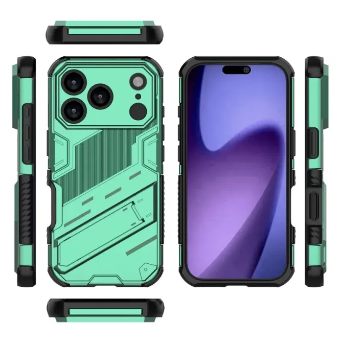 Coque iPhone 17 Pro Max Antichoc avec Support et 2 Verres Trempés