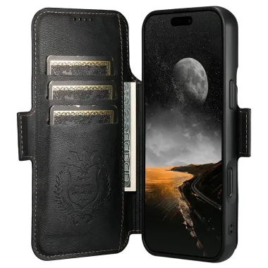 Housse Portefeuille iPhone 17 Pro Max Détachable MagSafe Bicolore