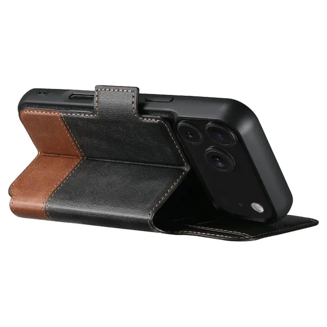 Housse Portefeuille iPhone 17 Pro Max Détachable MagSafe Bicolore