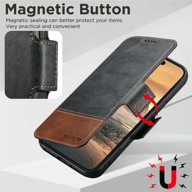 Housse Portefeuille iPhone 17 Pro Max Détachable MagSafe Bicolore