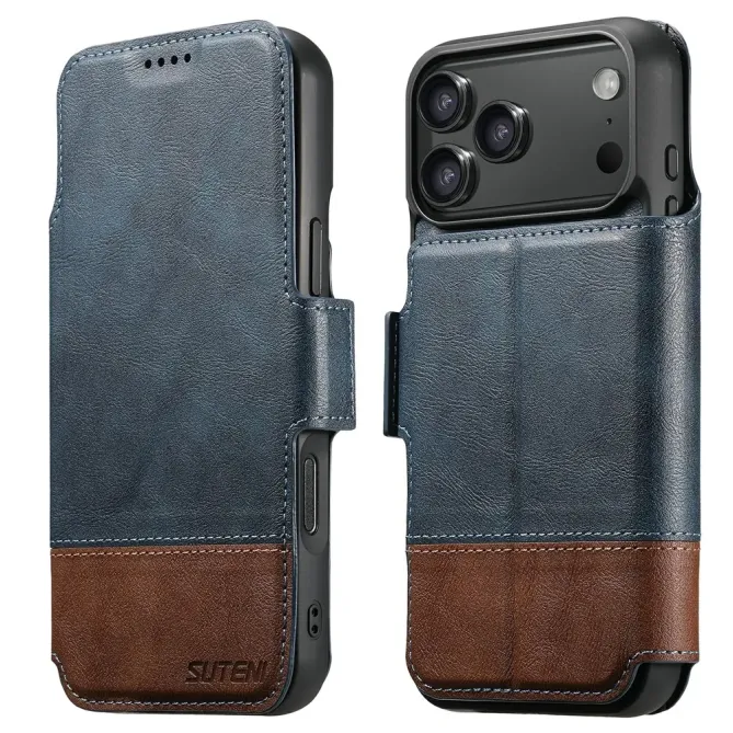 Housse Portefeuille iPhone 17 Pro Max Détachable MagSafe Bicolore
