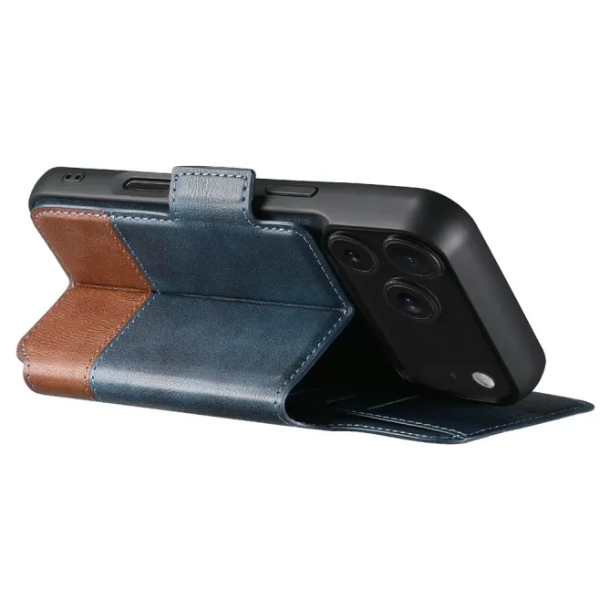 Housse Portefeuille iPhone 17 Pro Max Détachable MagSafe Bicolore
