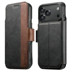 Housse Portefeuille iPhone 17 Pro Max Détachable MagSafe Bicolore