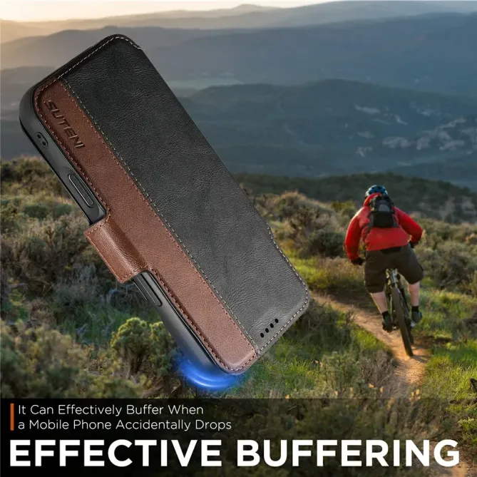 Housse Portefeuille iPhone 17 Pro Max Détachable MagSafe Bicolore