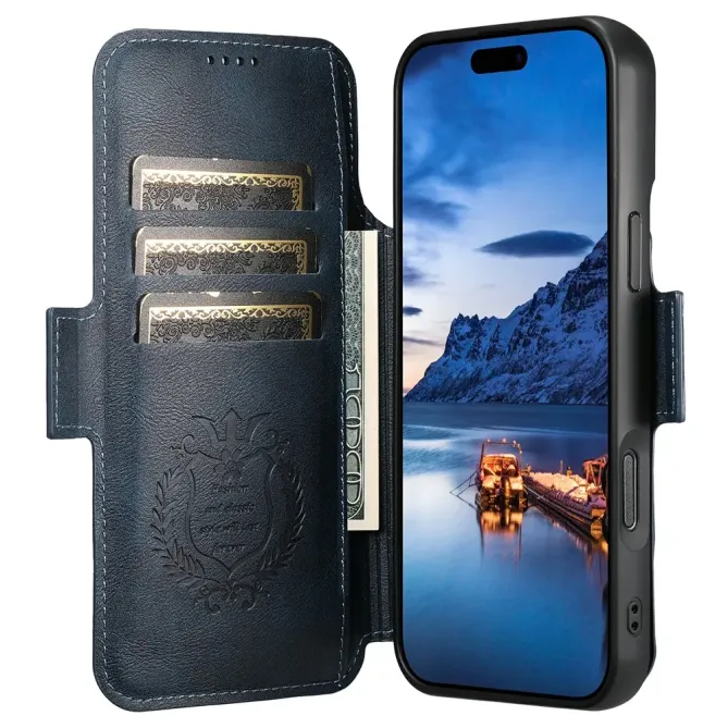 Housse Portefeuille iPhone 17 Pro Max Détachable MagSafe Bicolore