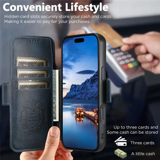 Housse Portefeuille iPhone 17 Pro Max Détachable MagSafe Bicolore