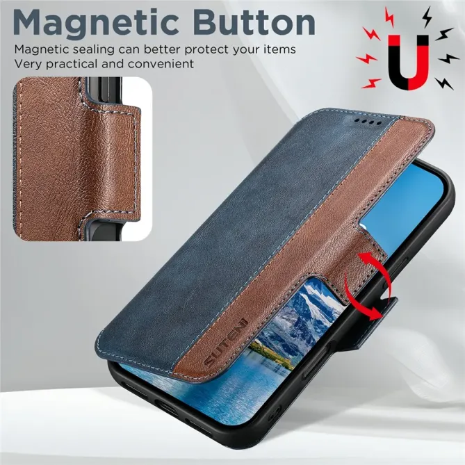 Housse Portefeuille iPhone 17 Pro Max Détachable MagSafe Bicolore