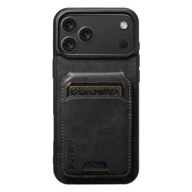 Coque iPhone 17 Pro Max Porte-Cartes Effet Cuir Ciré | H02