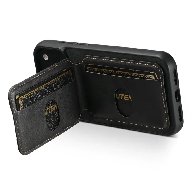 Coque iPhone 17 Pro Max Porte-Cartes Effet Cuir Ciré | H02