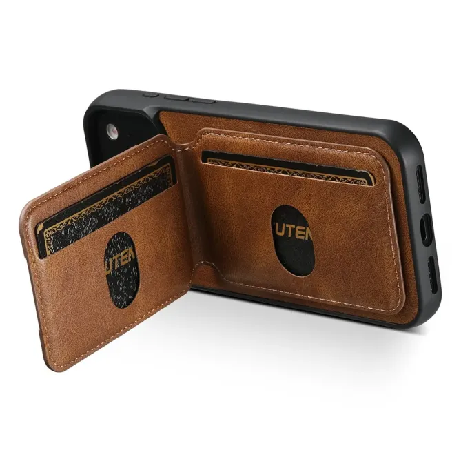 Coque iPhone 17 Pro Max Porte-Cartes Effet Cuir Ciré | H02