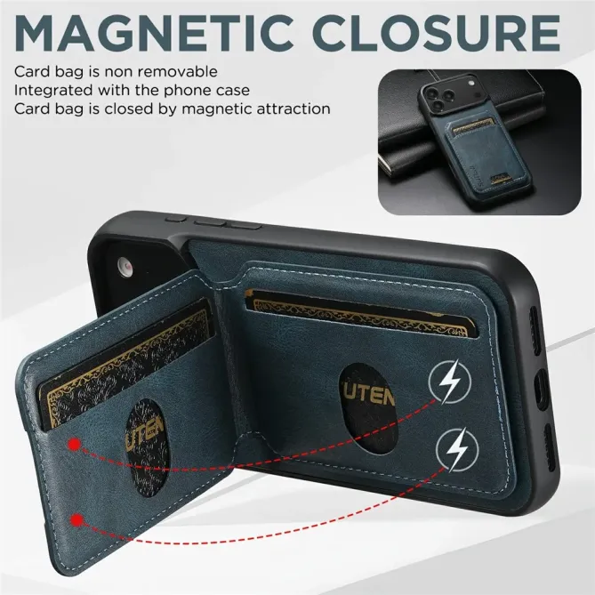 Coque iPhone 17 Pro Max Porte-Cartes Effet Cuir Ciré | H02