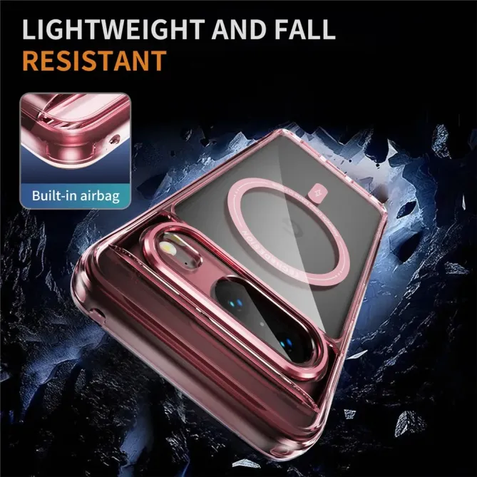 Coque Google Pixel 8 Transparente MagSafe avec Bords Colorés