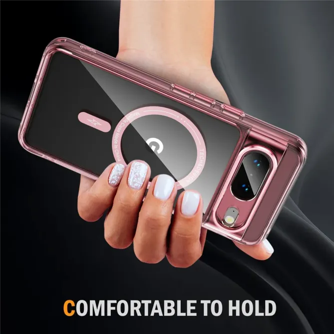Coque Google Pixel 8 Transparente MagSafe avec Bords Colorés