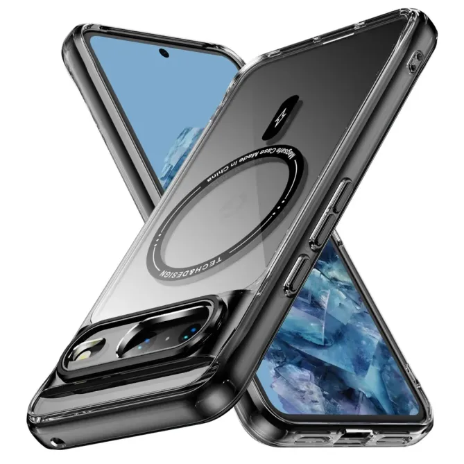 Coque Google Pixel 8 Transparente MagSafe avec Bords Colorés
