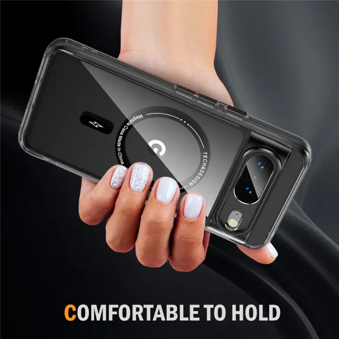 Coque Google Pixel 8 Transparente MagSafe avec Bords Colorés