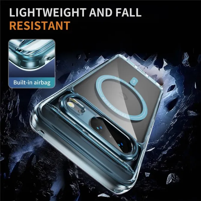 Coque Google Pixel 8 Transparente MagSafe avec Bords Colorés