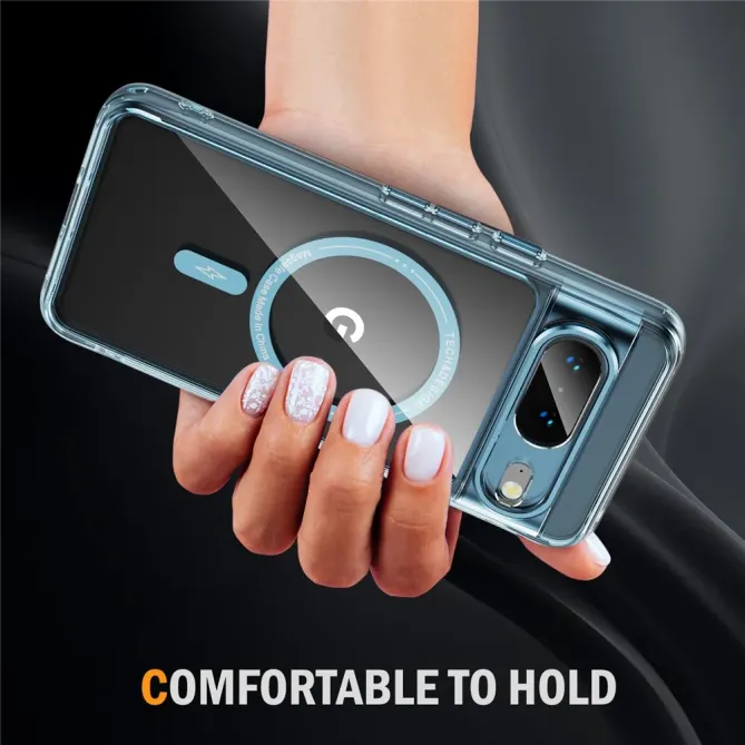 Coque Google Pixel 8 Transparente MagSafe avec Bords Colorés