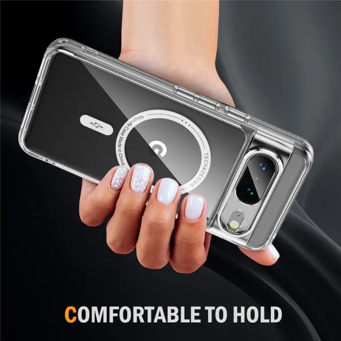 Coque Google Pixel 8 Transparente MagSafe avec Bords Colorés
