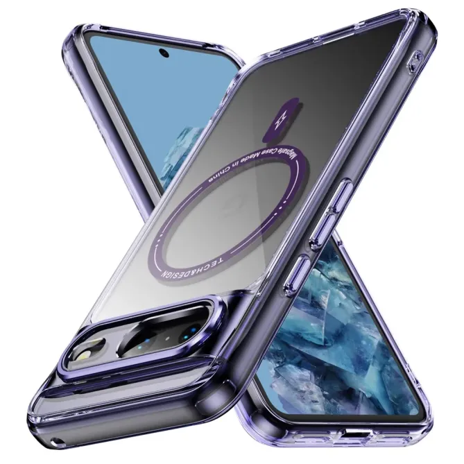 Coque Google Pixel 8 Transparente MagSafe avec Bords Colorés