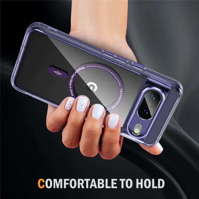 Coque Google Pixel 8 Transparente MagSafe avec Bords Colorés