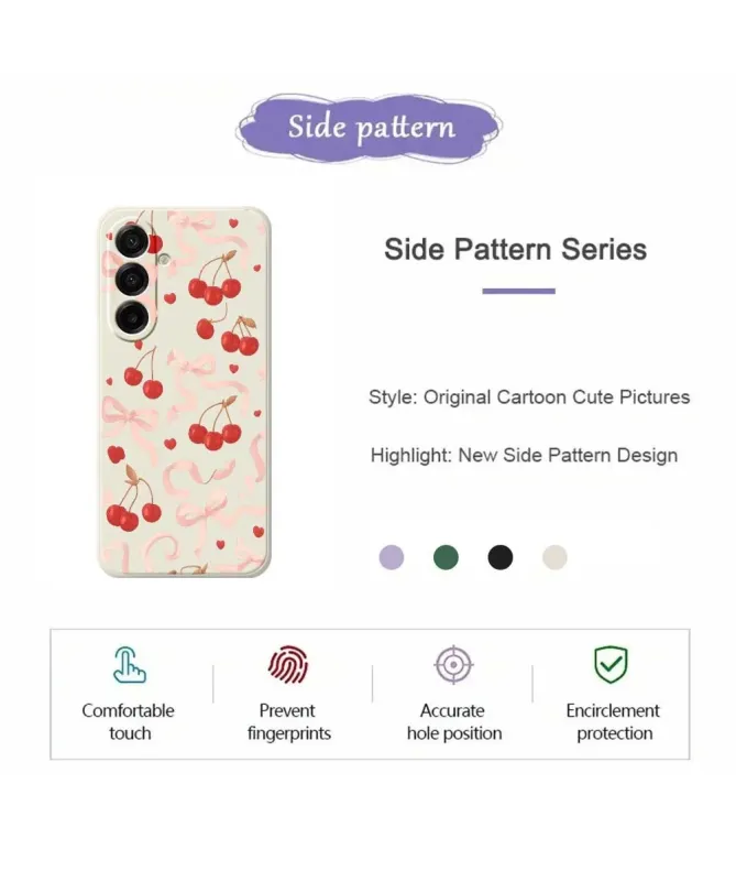 Coque Samsung Galaxy S25 FE Cerises et Rubans