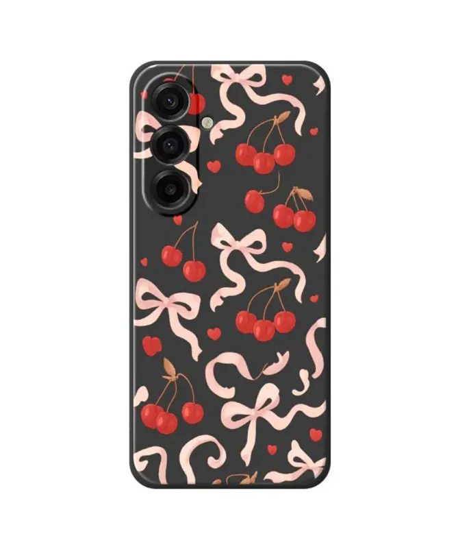 Coque Samsung Galaxy S25 FE Cerises et Rubans