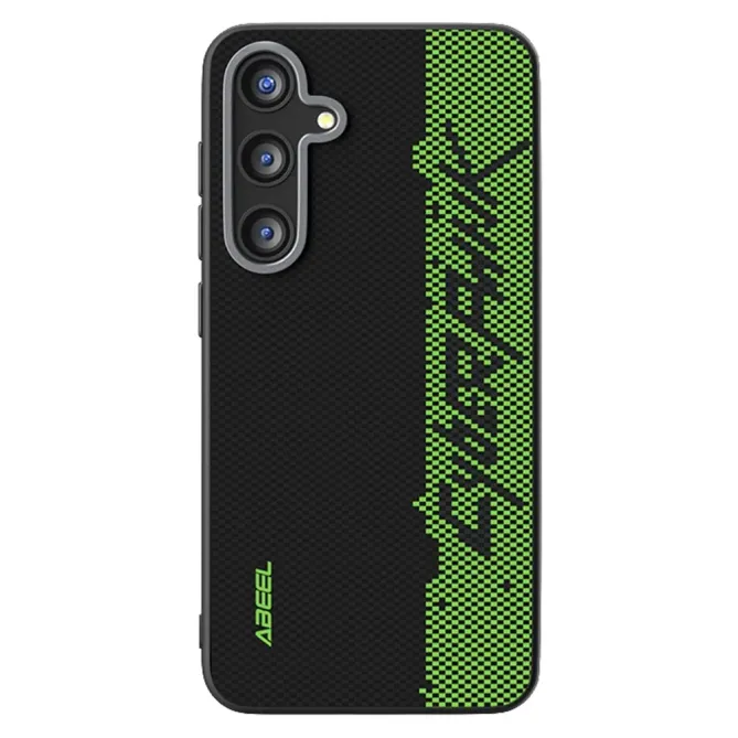 Coque  Samsung Galaxy S25 FE Racing Noir et Vert Compatible MagSafe