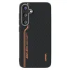 Coque  Samsung Galaxy S25 FE Racing Noir et Orange