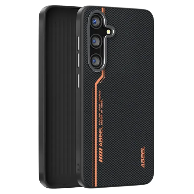 Coque  Samsung Galaxy S25 FE Racing Noir et Orange