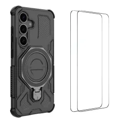 Coque  Samsung Galaxy S25 FE Antichoc avec Support et 2 Verres Trempés