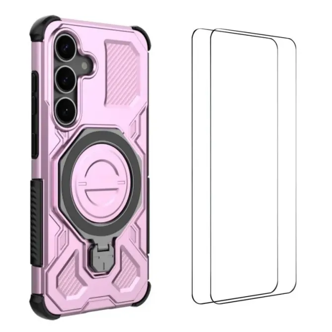 Coque  Samsung Galaxy S25 FE Antichoc avec Support et 2 Verres Trempés