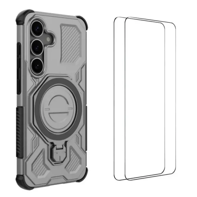 Coque  Samsung Galaxy S25 FE Antichoc avec Support et 2 Verres Trempés