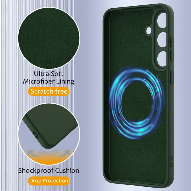 Coque  Samsung Galaxy S25 FE Silicone Liquide MagSafe, Lanière