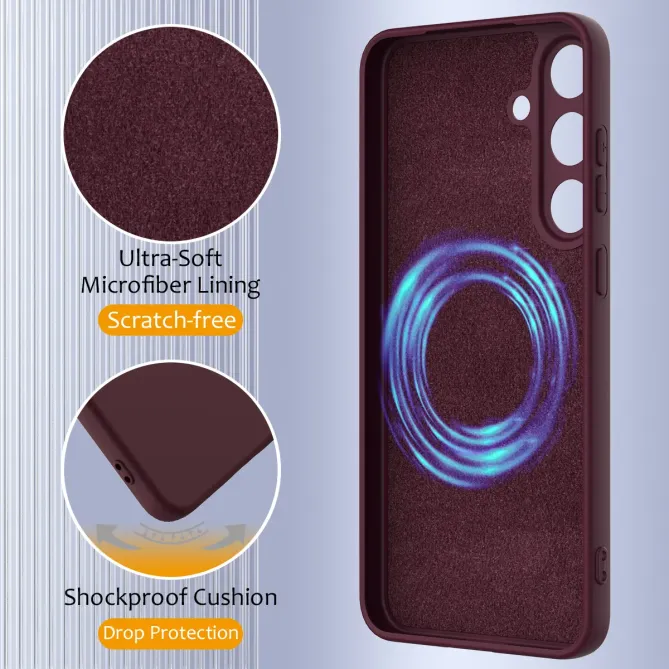 Coque  Samsung Galaxy S25 FE Silicone Liquide MagSafe, Lanière