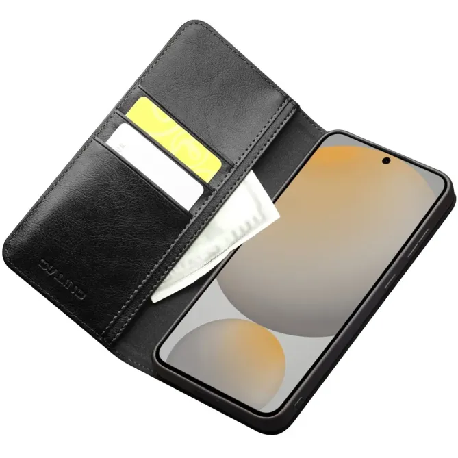 Housse Samsung Galaxy S25 FE fait main en cuir véritable